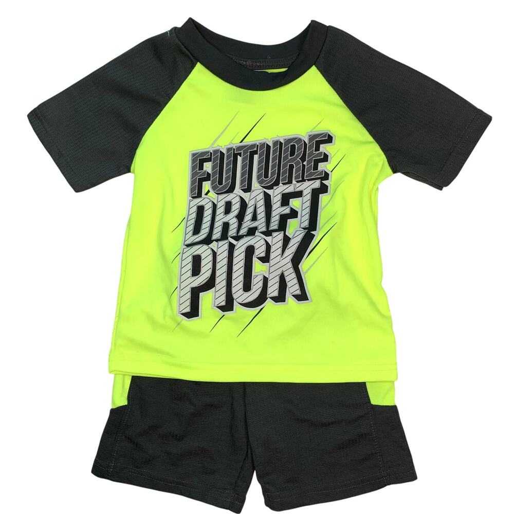 Crunch Time Boys 4T Future Draft Pick Outfit Set Short Sleeve Shirt & Shorts
